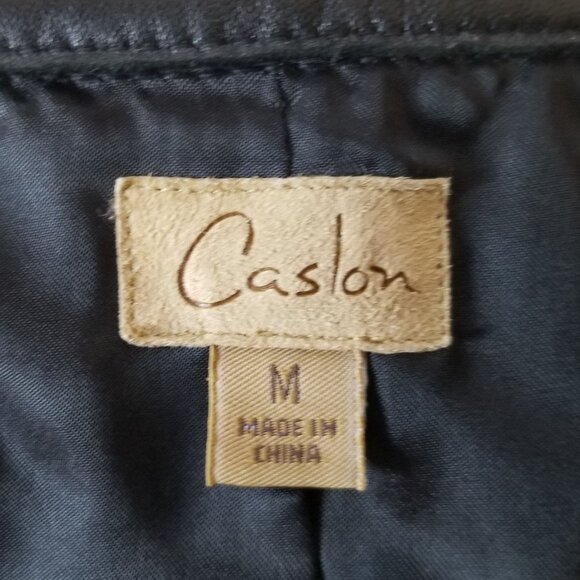 Caslon Leather Vest Quilted w/ Reversible Zipper - Picture 3 of 14